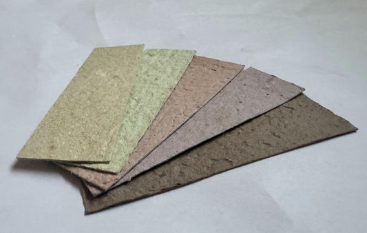Handmade Recycled Paper Bookmarks – Natural Fiber Textures