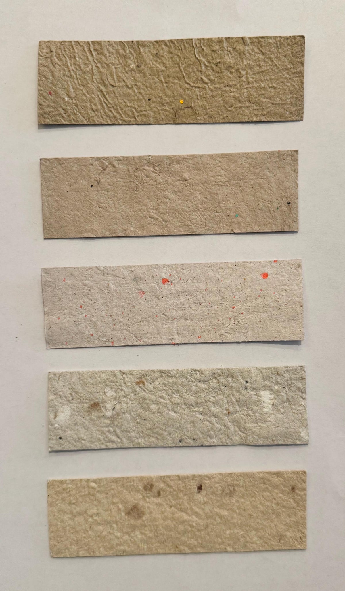 Handmade Recycled Paper Bookmarks – Natural Fiber Textures