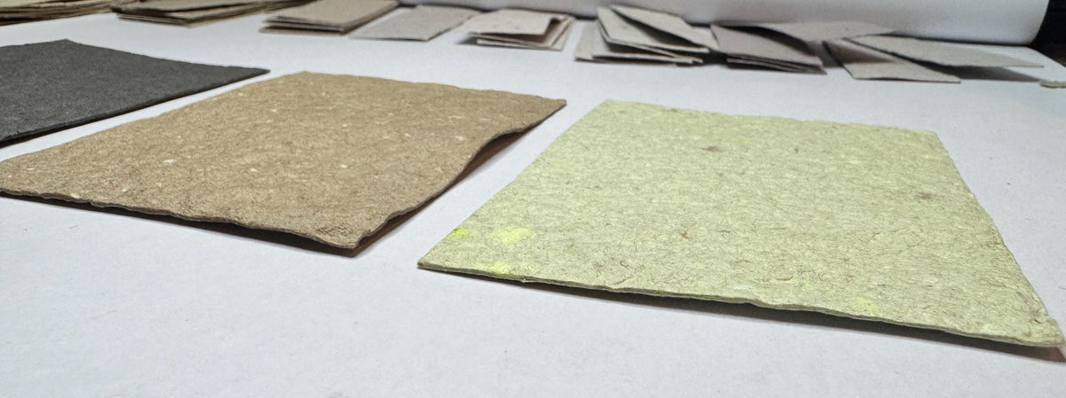 Handmade Deckled Edge Notecards – Rustic Recycled Paper Stationery (set of 3)