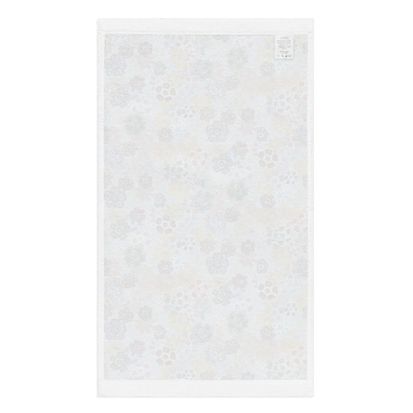 Blue Floral Hand Towel | Botanical Art Kitchen Towel | 16x28 Cotton Blend