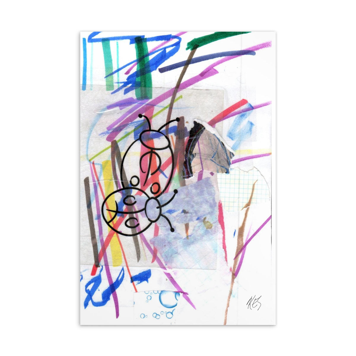 Abstract Art Postcard | Colorful Artist Mail Print (4x6 inches)