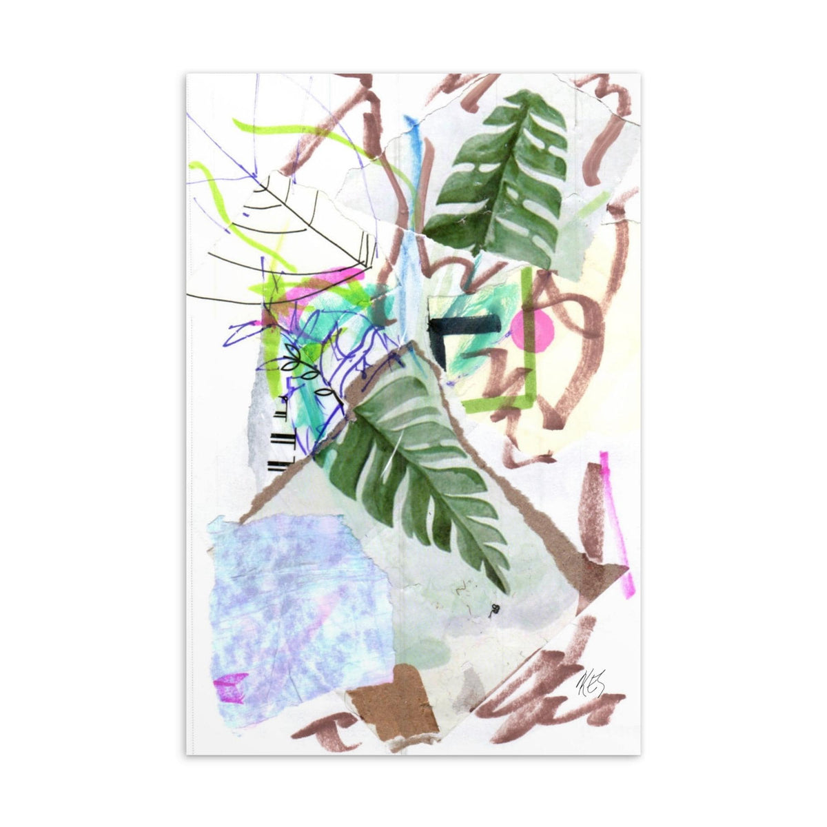 Abstract Art Postcard | Colorful Artist Mail Print (4x6 inches)