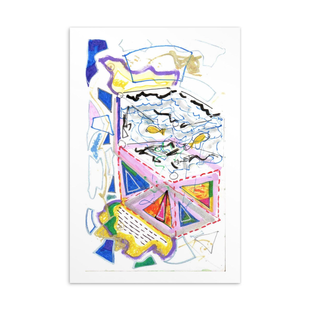 Abstract Art Postcard | Colorful Artist Mail Print (4x6 inches)