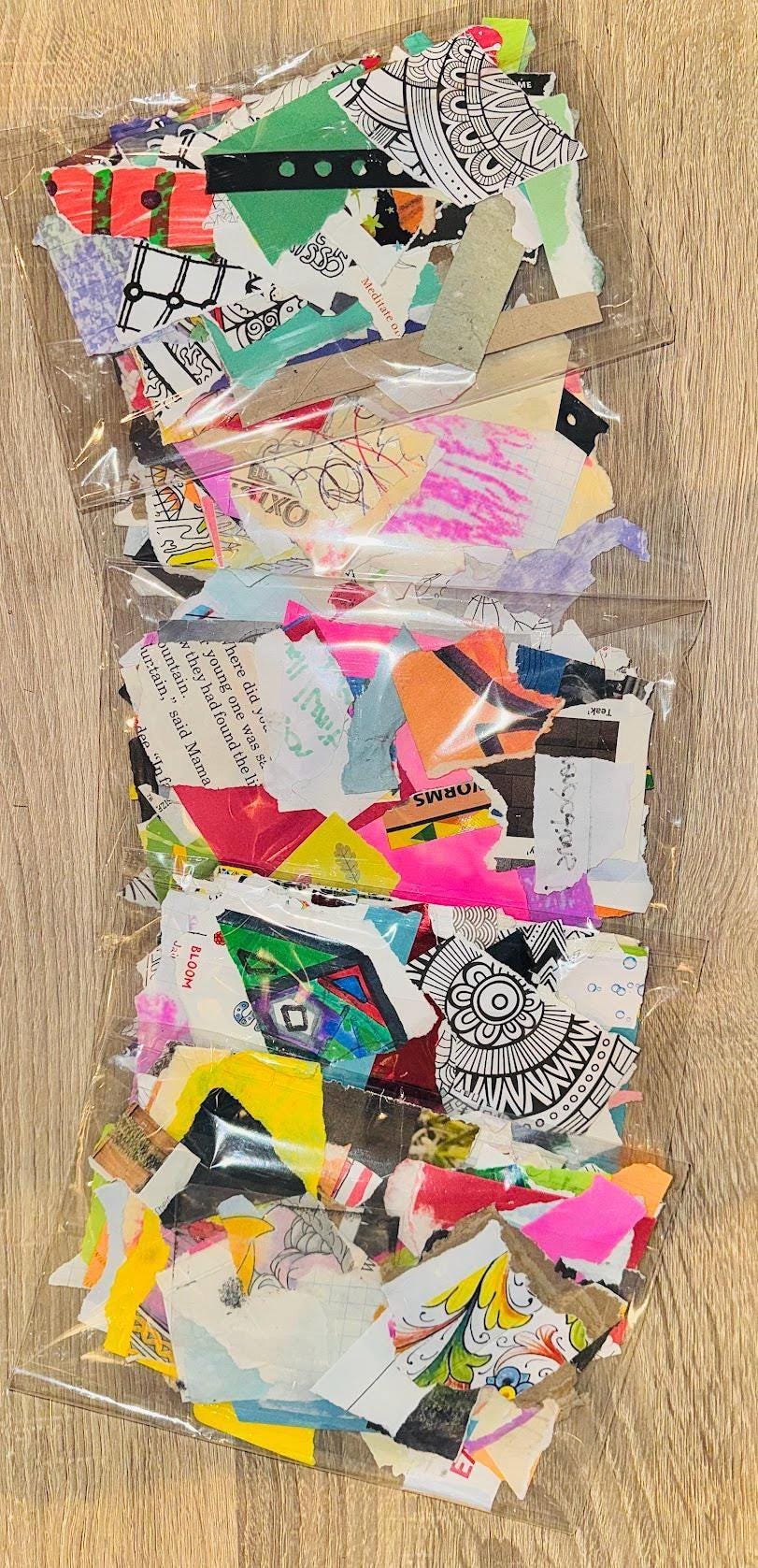 Scrap Pack – Paper, Collage Materials, Junk Journal Supplies, Handmade Paper, Ephemera, Art Supply Bundle