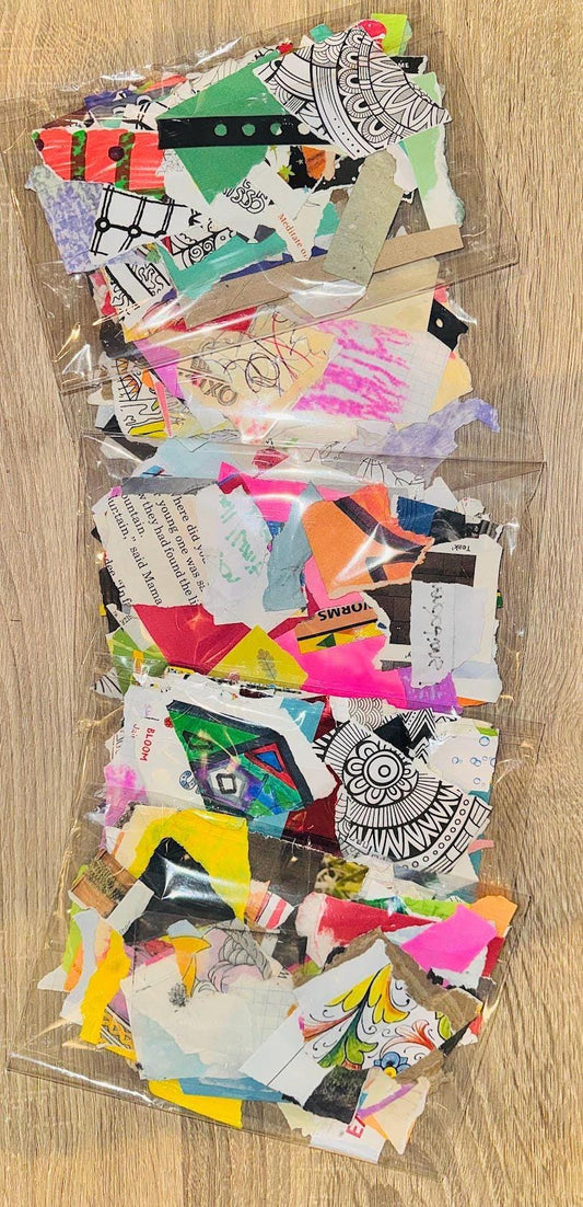 Scrap Pack – Paper, Collage Materials, Junk Journal Supplies, Handmade Paper, Ephemera, Art Supply Bundle