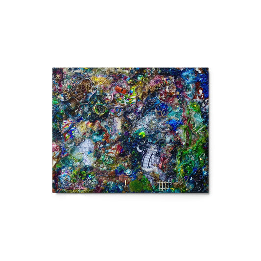 Abstract Glossy Metal Print – Colorful Modern Wall Art – Vibrant Contemporary Aluminum Print