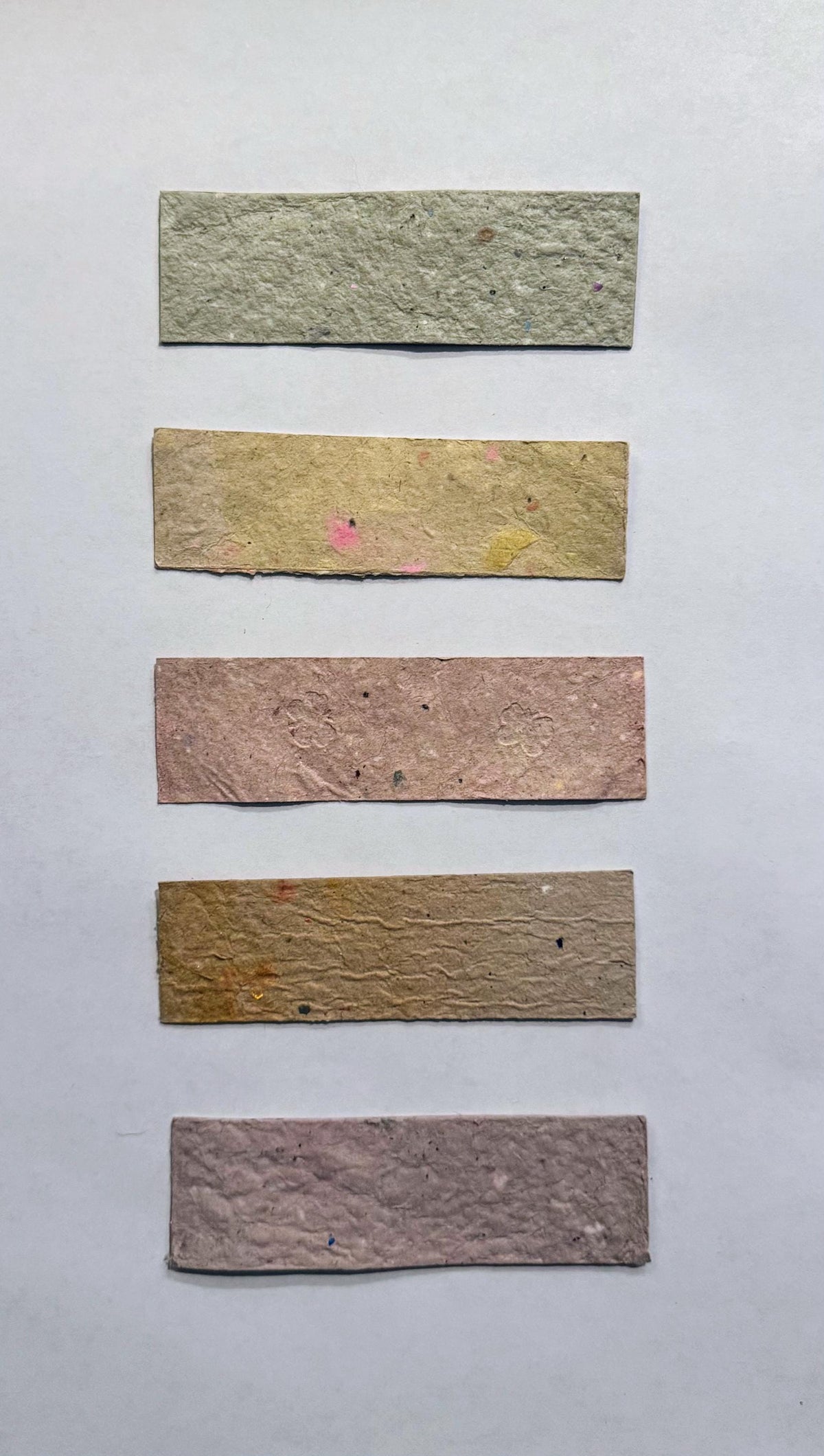 Handmade Recycled Paper Bookmarks – Natural Fiber Textures