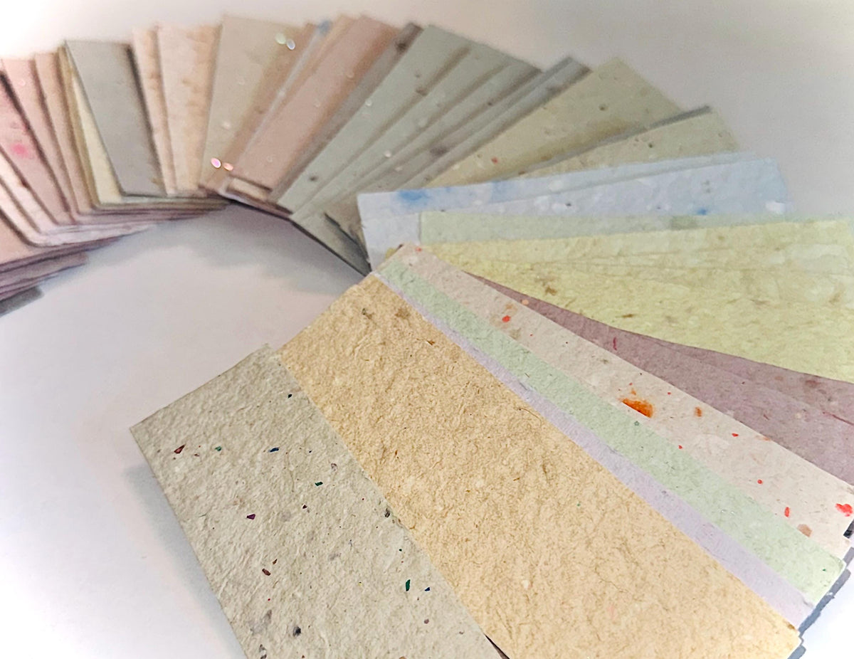 Handmade Recycled Paper Bookmarks – Natural Fiber Textures
