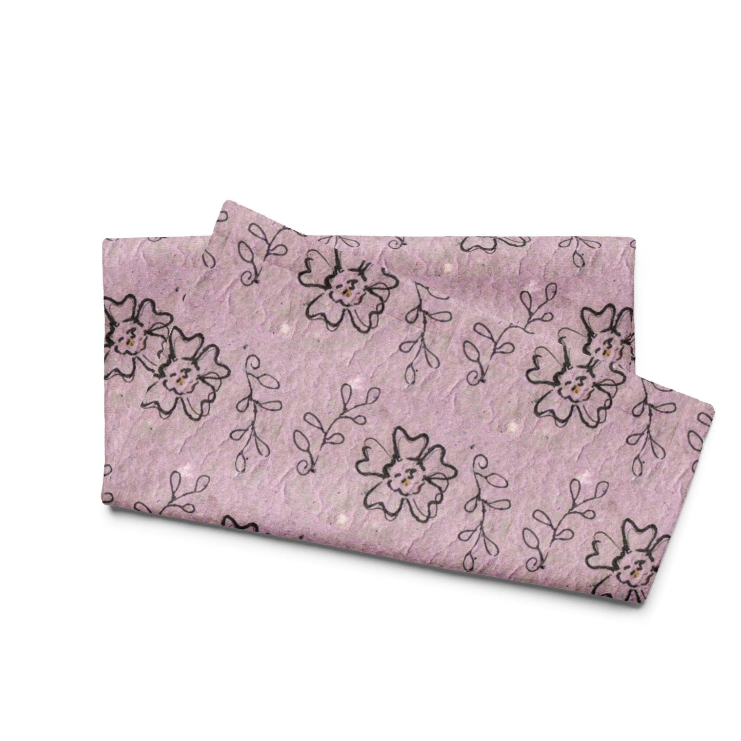 Floral Hand Towel | Grey and Pink Rose Botanical Art Kitchen Towel | 16x28 Cotton Blend