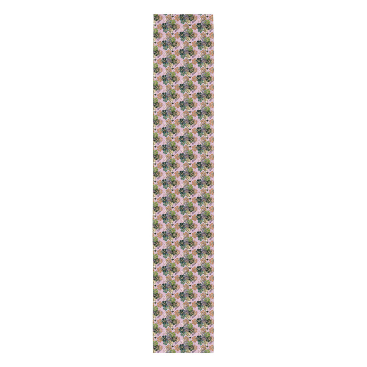 Floral Table Runner – Botanical Art Print, Handmade Paper Texture, Artistic Dining Decor