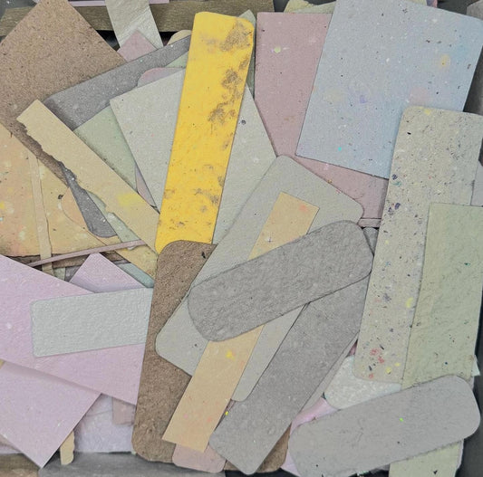 Handmade Paper Variety Pack – Deckled Edge Misfits for Junk Journals, Collage, Art Supplies