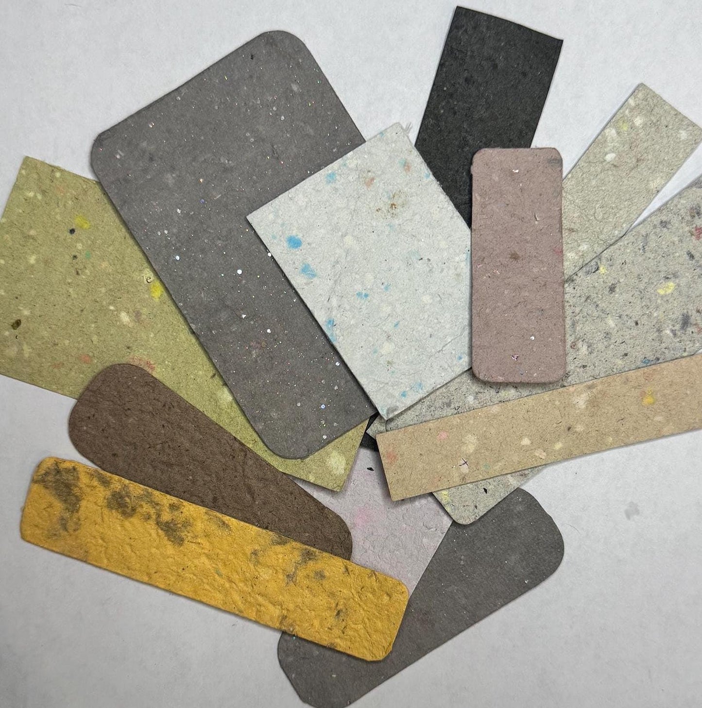 Handmade Paper Variety Pack – Deckled Edge Misfits for Junk Journals, Collage, Art Supplies