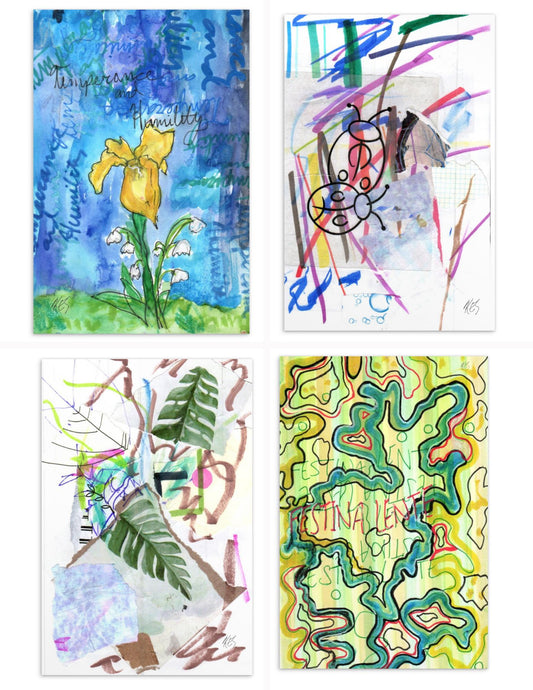 Abstract Art Postcard | Colorful Artist Mail Print (4x6 inches)