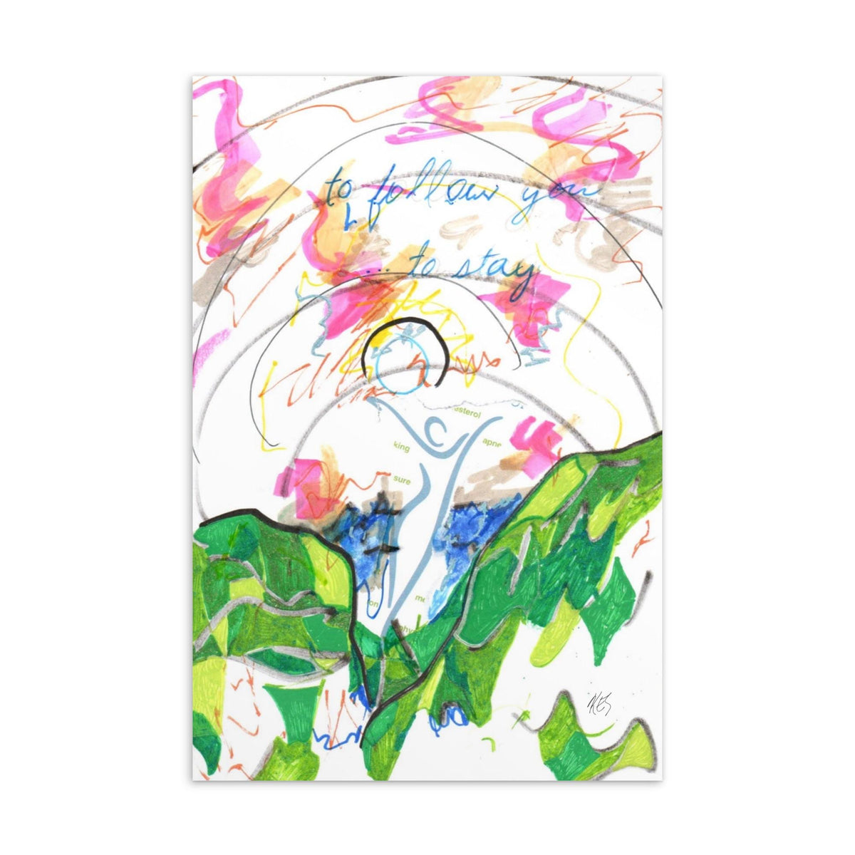 Abstract Art Postcard | Colorful Artist Mail Print (4x6 inches)