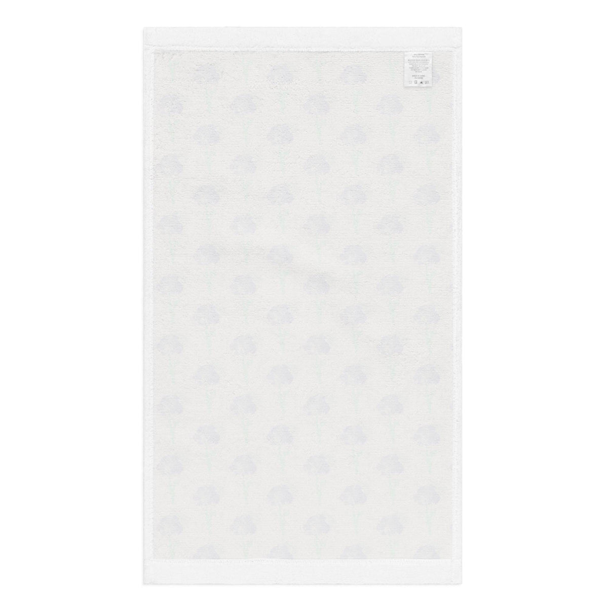 Purple Floral Kitchen Towel – Minimal Botanical Pattern, Handmade Paper Texture Print