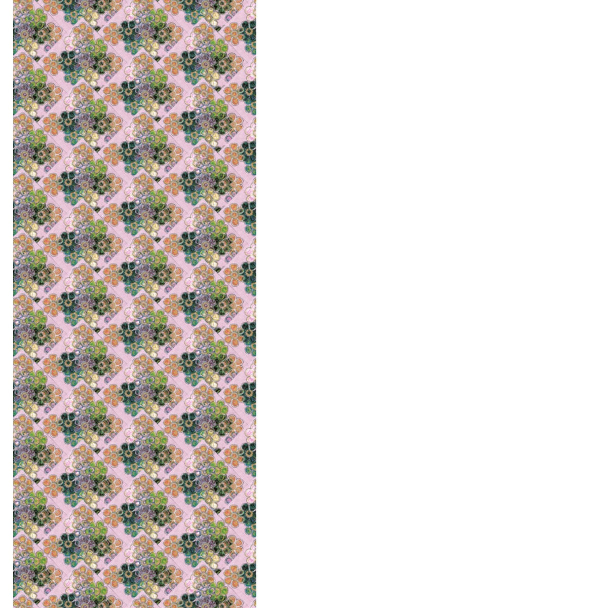 Floral Table Runner – Botanical Art Print, Handmade Paper Texture, Artistic Dining Decor