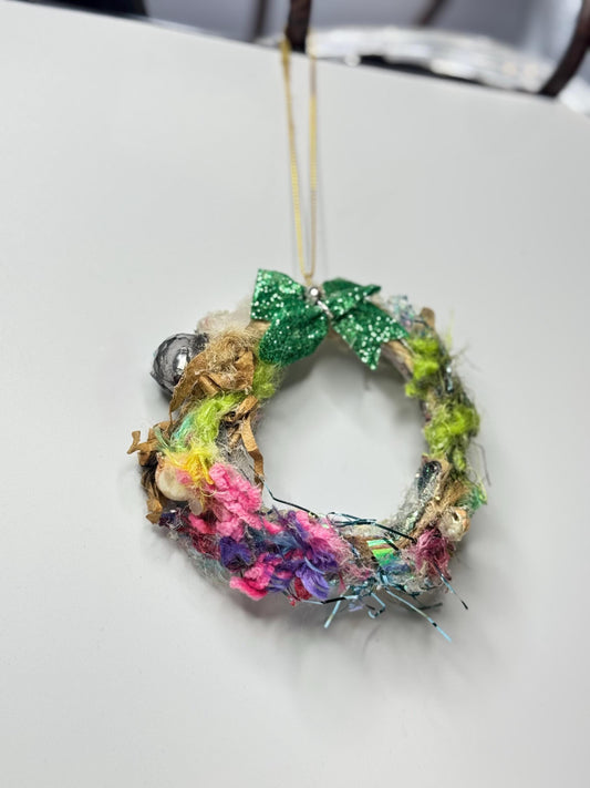 Mixed Media Ornament – Recycled Jewelry Assemblage Art, Maximalist Sculpture