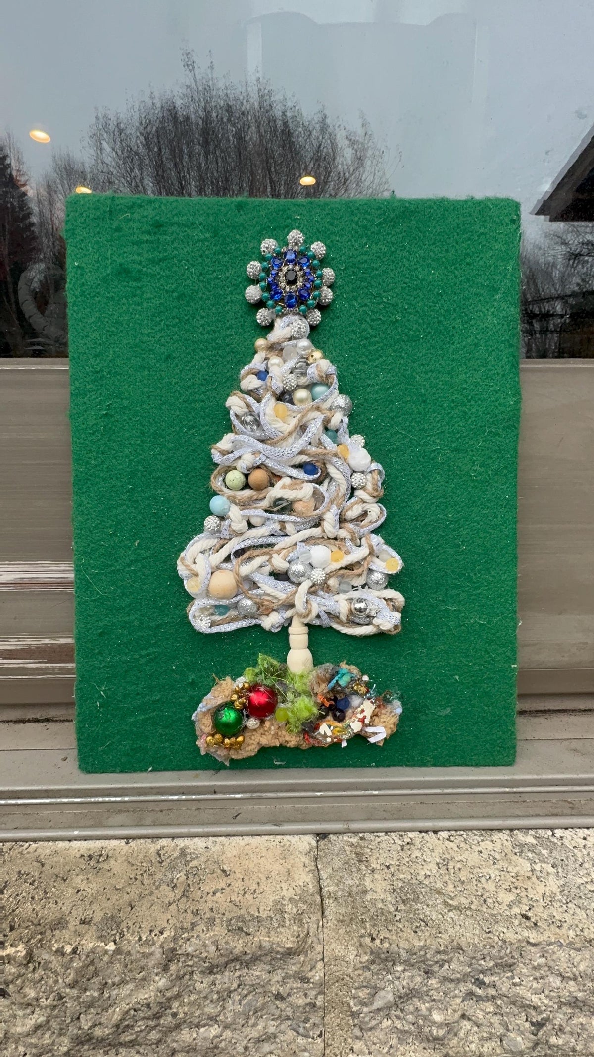 Winter Relic Tree – Mixed Media Assemblage Artwork