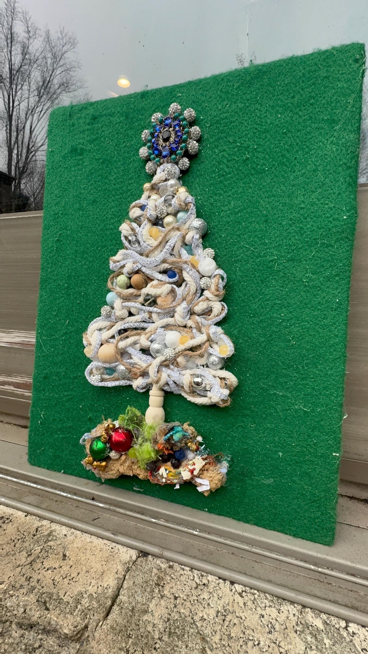Winter Relic Tree – Mixed Media Assemblage Artwork
