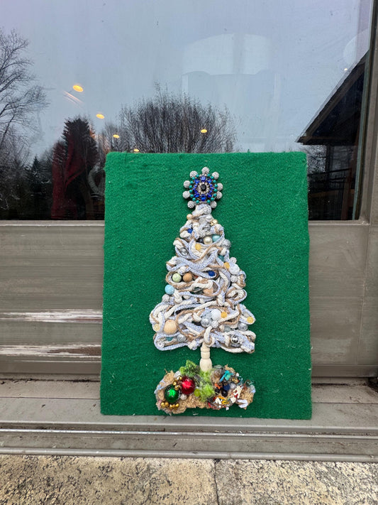 Winter Relic Tree – Mixed Media Assemblage Artwork