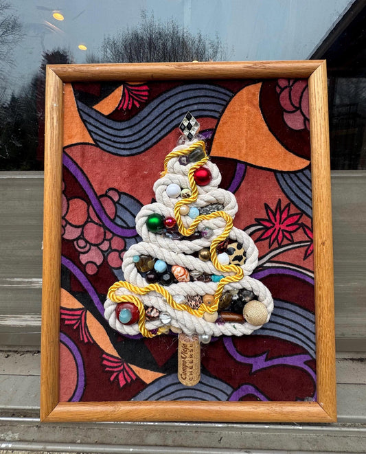 Retro Relic Tree – Found Object Christmas Artwork